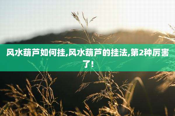 风水葫芦如何挂,风水葫芦的挂法,第2种厉害了!