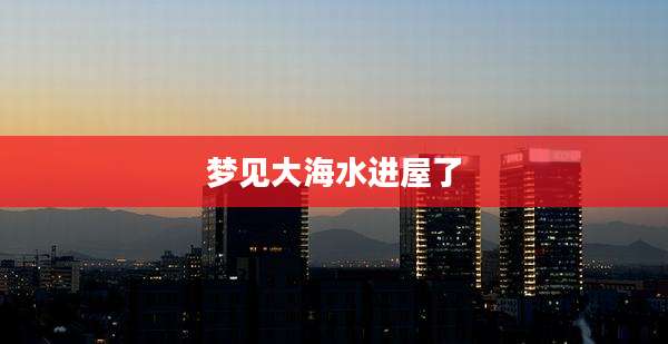 梦见大海水进屋了