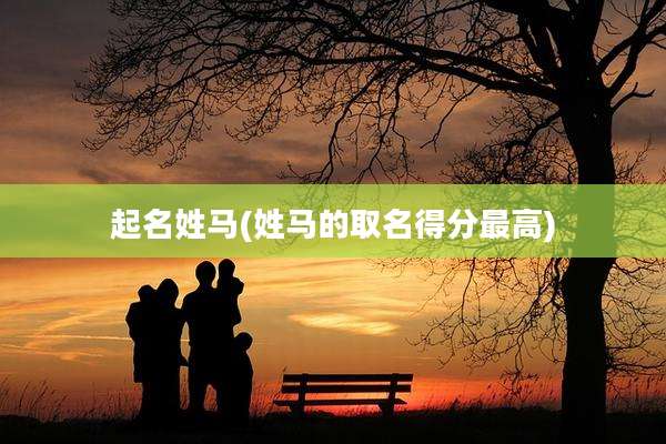 起名姓马(姓马的取名得分最高)