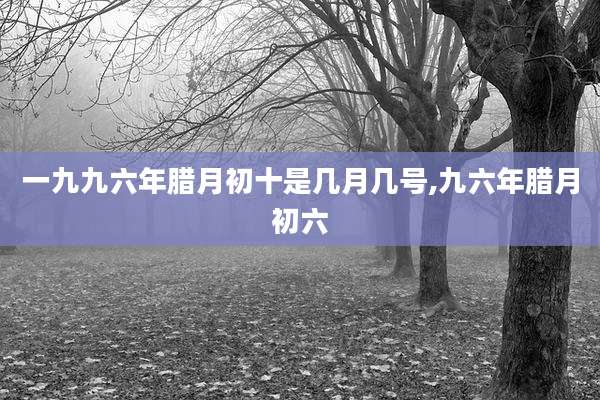 一九九六年腊月初十是几月几号,九六年腊月初六