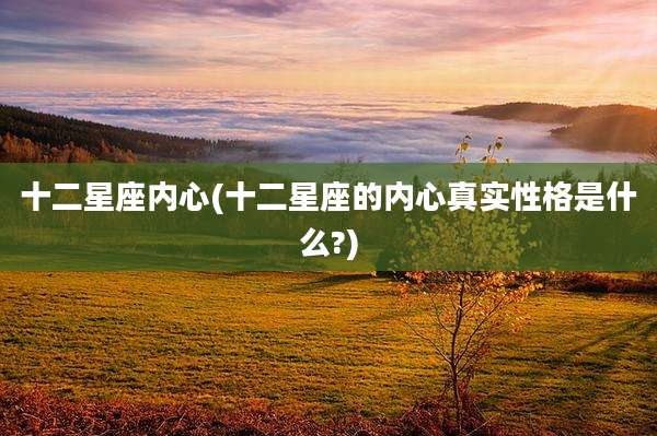 十二星座内心(十二星座的内心真实性格是什么?)