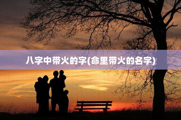 八字中带火的字(命里带火的名字)
