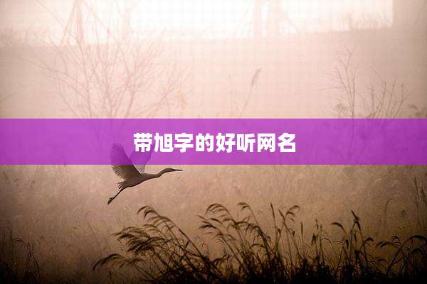 带旭字的好听网名