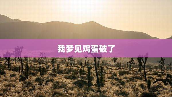 我梦见鸡蛋破了