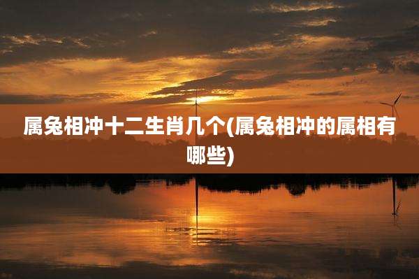 属兔相冲十二生肖几个(属兔相冲的属相有哪些)