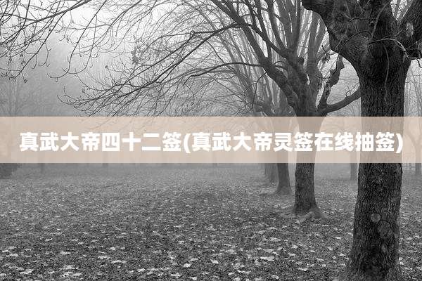 真武大帝四十二签(真武大帝灵签在线抽签)