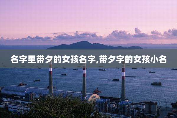 名字里带夕的女孩名字,带夕字的女孩小名