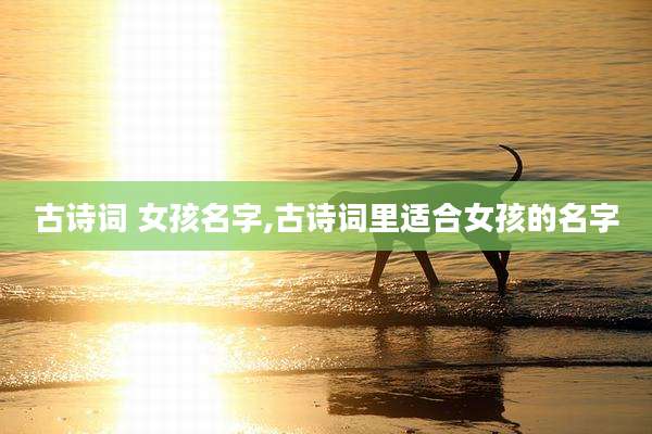 古诗词 女孩名字,古诗词里适合女孩的名字