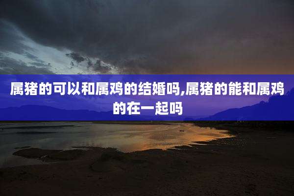 属猪的可以和属鸡的结婚吗,属猪的能和属鸡的在一起吗