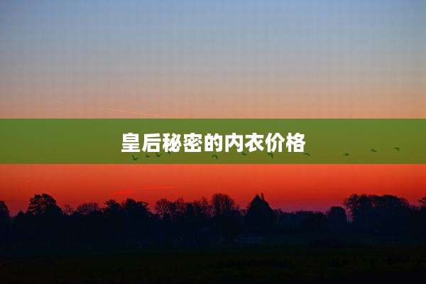 皇后秘密的内衣价格