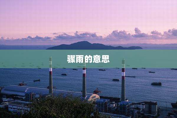 骤雨的意思