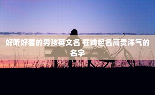 好听好看的男孩英文名 在线起名高贵洋气的名字