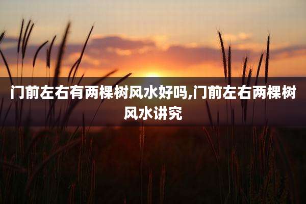 门前左右有两棵树风水好吗,门前左右两棵树风水讲究
