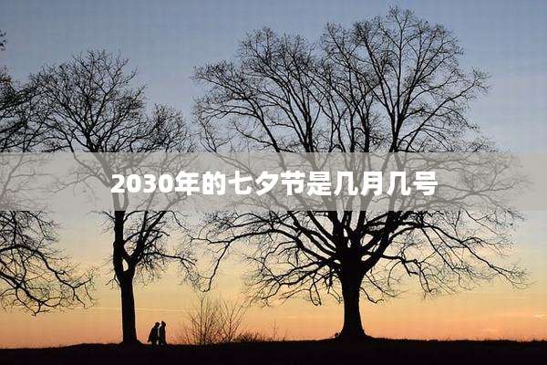 2030年的七夕节是几月几号