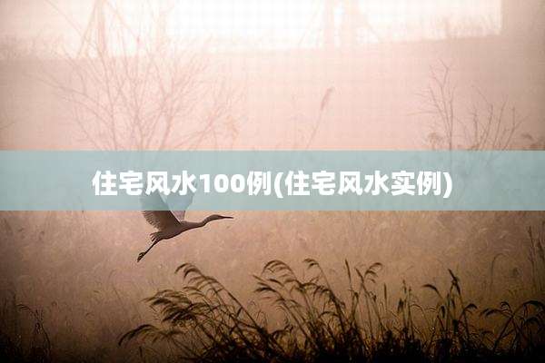 住宅风水100例(住宅风水实例)