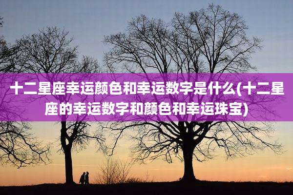 十二星座幸运颜色和幸运数字是什么(十二星座的幸运数字和颜色和幸运珠宝)