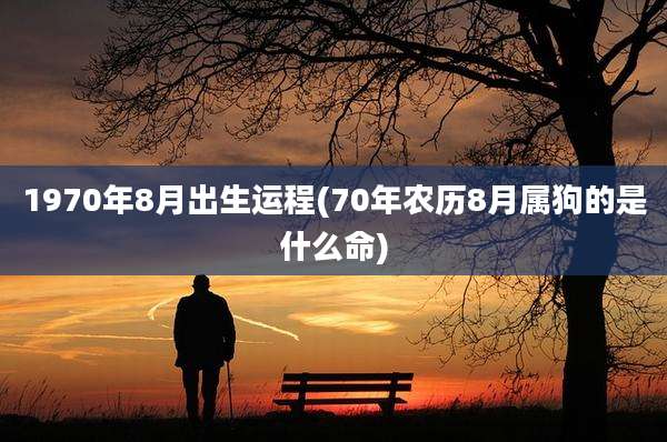 1970年8月出生运程(70年农历8月属狗的是什么命)
