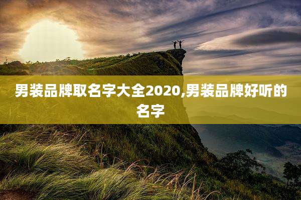 男装品牌取名字大全2020,男装品牌好听的名字