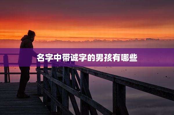 名字中带诚字的男孩有哪些
