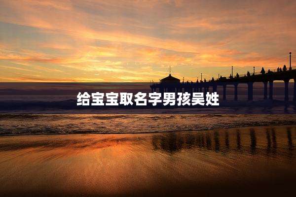 给宝宝取名字男孩吴姓