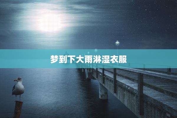 梦到下大雨淋湿衣服