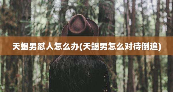 天蝎男怼人怎么办(天蝎男怎么对待倒追)