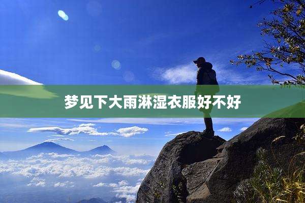 梦见下大雨淋湿衣服好不好