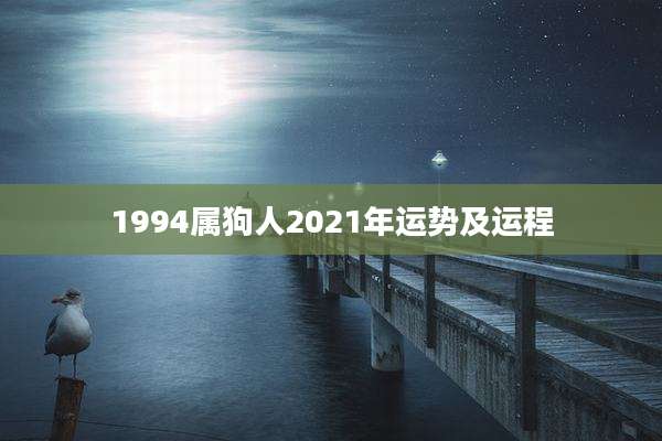 1994属狗人2021年运势及运程