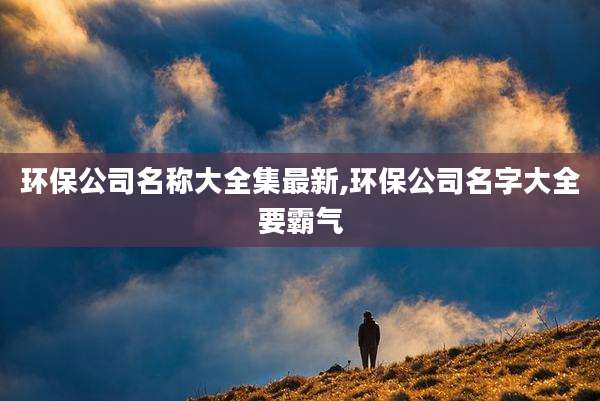 环保公司名称大全集最新,环保公司名字大全要霸气