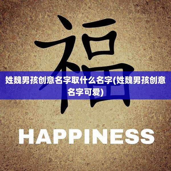 姓魏男孩创意名字取什么名字(姓魏男孩创意名字可爱)