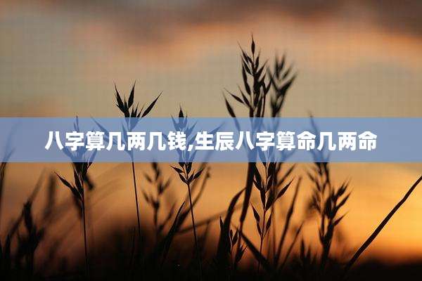 八字算几两几钱,生辰八字算命几两命