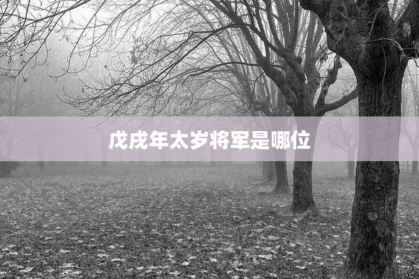 戊戌年太岁将军是哪位