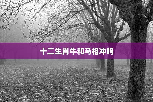 十二生肖牛和马相冲吗