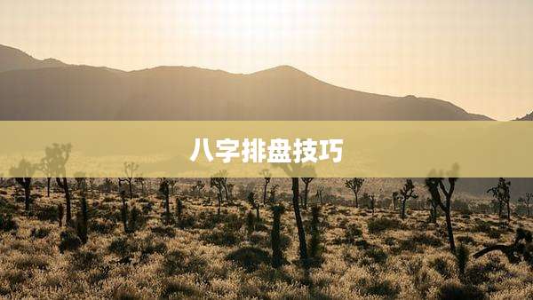 八字排盘技巧