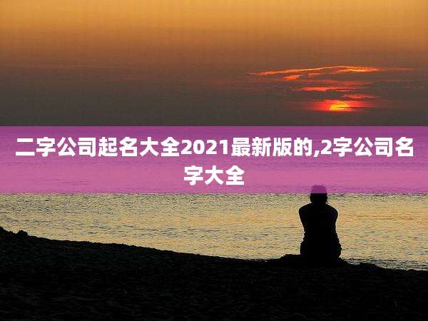二字公司起名大全2021最新版的,2字公司名字大全