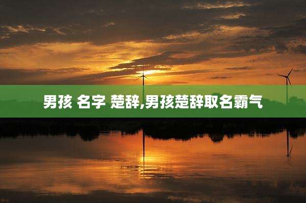 男孩 名字 楚辞,男孩楚辞取名霸气