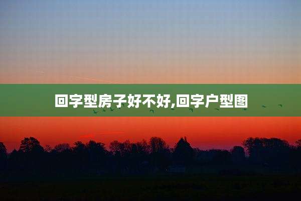 回字型房子好不好,回字户型图