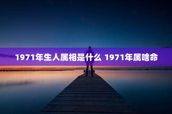 1971年生人属相是什么 1971年属啥命