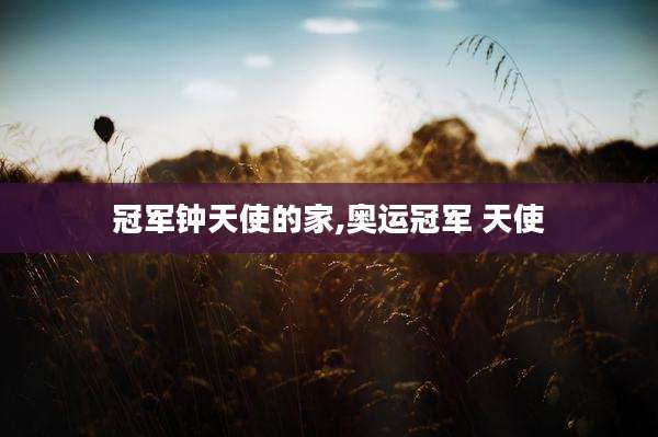 冠军钟天使的家,奥运冠军 天使