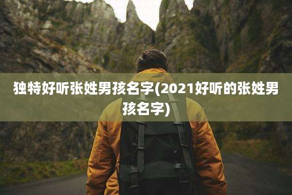 独特好听张姓男孩名字(2021好听的张姓男孩名字)