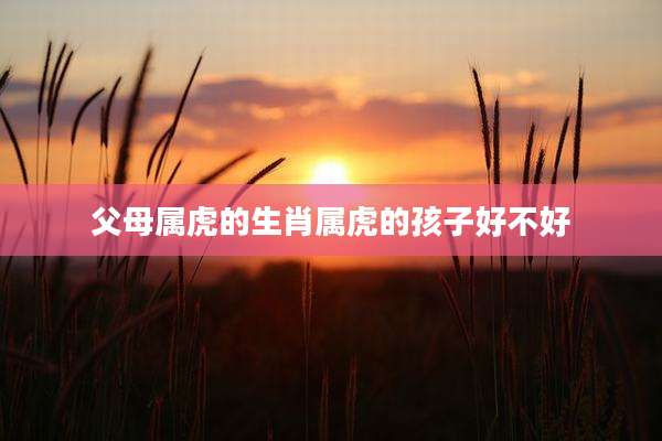 父母属虎的生肖属虎的孩子好不好