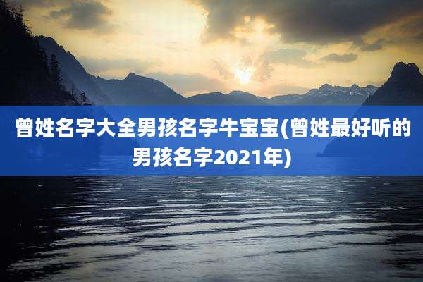 曾姓名字大全男孩名字牛宝宝(曾姓最好听的男孩名字2021年)