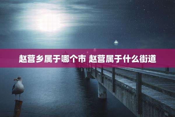 赵营乡属于哪个市 赵营属于什么街道