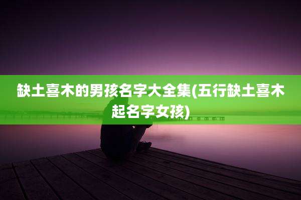 缺土喜木的男孩名字大全集(五行缺土喜木起名字女孩)