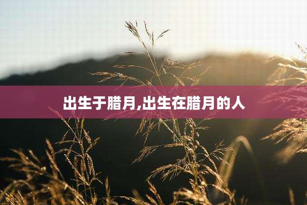 出生于腊月,出生在腊月的人