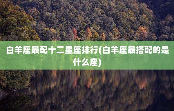 白羊座最配十二星座排行(白羊座最搭配的是什么座)