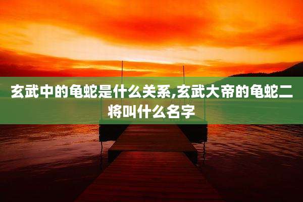 玄武中的龟蛇是什么关系,玄武大帝的龟蛇二将叫什么名字