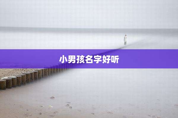 小男孩名字好听
