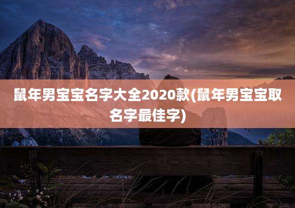 鼠年男宝宝名字大全2020款(鼠年男宝宝取名字最佳字)