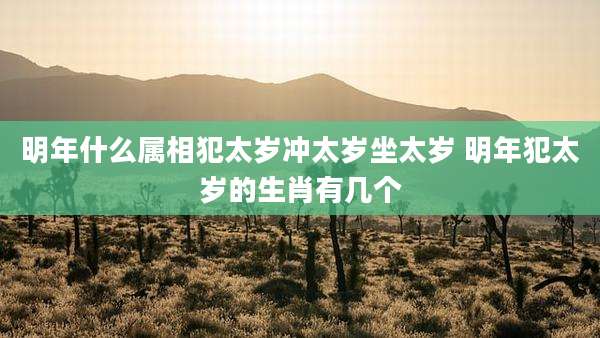 明年什么属相犯太岁冲太岁坐太岁 明年犯太岁的生肖有几个